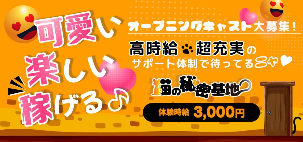 伊勢崎市のガールズバー-猫の秘密基地の求人画像【ジーチャンネル】
