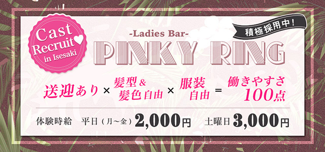 群馬県 - 伊勢崎市のガールズバー-Ladies Bar PINKY RINGの求人画像【ジーチャンネル】